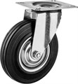 ЗУБР d 125 мм, г/п 100 кг, игольчатый подшипник, резина/металл, поворотное колесо, Профессионал (30936-125-S) 00026992