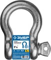 ЗУБР 1 1/8″ (28.6 мм), 1 шт, палец 32 мм, г/п 9.5 тн, цинк, омегообразная скоба, Профессионал (304525-29) 00029748
