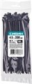 СИБИН ХС-Ч, 4.5 x 200 мм, нейлон РА66, 100 шт, черные, хомуты-стяжки (3788-45-200) 00030396