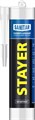 STAYER 260 мл, прозрачный, силиконовый, санитарный герметик (41215-2) 00030755