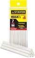 STAYER Cristal, 7 х 100 мм, 6 шт, прозрачные, универсальные клеевые стержни Professional (2-06817-T-S06) 00030839
