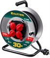 KRAFTOOL K-315, КГ, 3 x 1.5 мм2, 30 м, 3700 Вт, IP44, силовой удлинитель на стальной катушке (55085-30) 00032529