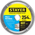STAYER Multi Material, 254 x 32/30 мм, 80Т, супер чистый рез, пильный диск по алюминию и пластику (3685-254-32-80) 0001571237