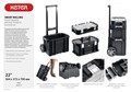 KETER SMART ROLLING, 564 х 373 х 700 мм, (22″), набор пластиковый ящик-тележка + ящик для инструментов + ящик органайзер (38390-22) 0002073123