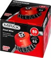 MIRAX 80 мм, жгутированная стальная проволока 0.5 мм, чашечная щетка-крацовка для УШМ (35104-080-2) 0002153334