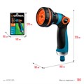 GRINDA S-8, 8 режимов, двухкомпонентный с регулятором напора, поливочный пистолет, PROLine (429100) 0002182988