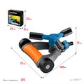 GRINDA RR-Pro, 3 сопла, на подставке с колёсиками, ударопрочный пластик, круговой распылитель, PROLine (429317) 0002183196