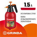 GRINDA PS-1.5, объем 1.5 л, ручной, колба из высокопрочного полиэтилена, помповый опрыскиватель (8-425059) 0002277773
