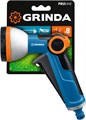 GRINDA X-8, с регулятором напора, 8 режимов, курок спереди, двухкомпонентный, поливочный пистолет, PROLine (8-427145) 0002277789