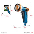 GRINDA X-8, с регулятором напора, 8 режимов, курок спереди, двухкомпонентный, поливочный пистолет, PROLine (8-427145) 0002277789