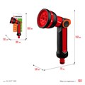 GRINDA N-8, с регулятором напора, 8 режимов, двухкомпонентный, поливочный пистолет (8-427188) 0002277845