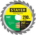 STAYER Fast, 210 x 32/30 мм, 24Т, быстрый рез, пильный диск по дереву (3680-210-32-24) 0003192685