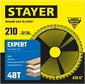 STAYER Expert, 210 x 32/30 мм, 48Т, точный рез, пильный диск по дереву (3682-210-32-48) 0003192970