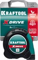KRAFTOOL X-Drive, 8 м х 25 мм, рулетка (34122-08) 0005135355