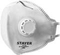 STAYER FV-80, класс защиты FFP1, плоская, фильтрующая полумаска с клапаном выдоха (11113) 0008332885