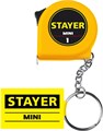 STAYER Mini, 1 м х 6 мм, рулетка-брелок (34140-1) 0009136824