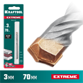 KRAFTOOL Extreme, 3 х 70 мм, цилиндр. хвостовик, сверло по бетону (29166-070-03) 00010274186