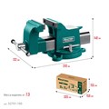 KRAFTOOL STEEL, 100 мм, стальные слесарные тиски (32701-100) 00012787560
