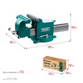 KRAFTOOL STEEL, 200 мм, стальные слесарные тиски (32701-200) 00012787563