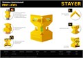 STAYER POST LEVEL, магнитный уровень-угольник (3456) 00012855959