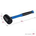 ЗУБР 450 г, чёрная, резиновая киянка, Профессионал (20532-450) 00013069596