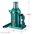 KRAFTOOL KRAFT-LIFT, 32 т, 255 - 405 мм, бутылочный гидравлический домкрат (43462-32) 00013349313