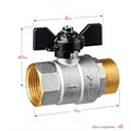 ЗУБР d 1″, ручка ″бабочка″, шаровой кран (51325-1) 00013529318