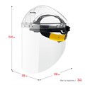 KRAFTOOL SPECTRA, удлинённый экран 220 х 385 мм, поликарбонат 2 мм, храповик, защитный лицевой щиток (110811) 00013858334