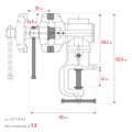 KRAFTOOL 3D-Mini, 65/38 мм, многофункциональные настольные тиски (32714-65) 00014890266