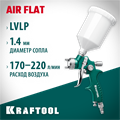 KRAFTOOL AirFlat, LVLP, 1.4 мм, пневматический краскопульт с верхним бачком (06524-1.4) 00015667729
