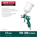KRAFTOOL AirFlat, LVLP, 1.7 мм, пневматический краскопульт с верхним бачком (06524-1.7) 00015667730