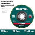KRAFTOOL 125 х 22.2 мм, диск полимерно-шлифовальный коралловый зачистной (36599-125) 00015740983