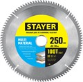 STAYER Multi Material, 250 х 32/30 мм, 100Т, супер чистый рез, пильный диск по алюминию и пластику (3685-250-32-100) 00015908290