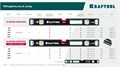 KRAFTOOL A-RATE CONTROL, 1500 мм, точность 0.3 мм/м, с инновационным зеркальным глазком, сверхпрочный уровень (34986-150) 00016053777