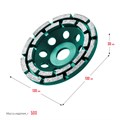 KRAFTOOL Double, d 125 мм, двухрядная алмазная шлифовальная чашка, INDUSTRIAL (33369-125) 00016074000