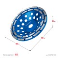 ЗУБР d 180 мм, двухрядная алмазная шлифовальная чашка, Профессионал (33372-180) 00016383491