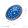 ЗУБР d 230 мм, двухрядная алмазная шлифовальная чашка, Профессионал (33372-230) 00016383493