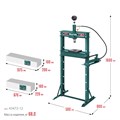KRAFTOOL PMP-12, 12 т, гидравлический пресс с гидронасосом и манометром (43472-12) 00016719906