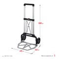 STAYER PROTruck, до 120 кг, из алюминиевого сплава, платформа 48.5 х 35 см, колеса d 16 см, вес 5 кг, складная хозяйственная тележка (38755-120) 00017593214