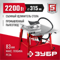 ЗУБР d 315 мм, 2200 Вт, распиловочный станок с удлинителем (СРЦ-315су) 00018746357