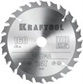 KRAFTOOL Optima, 160 х 20 мм, 24Т, пильный диск по дереву (36951-160-20) 00019871238