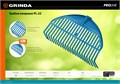 GRINDA PL-22, 430 х 40 х 210 мм, 22 зубца, ударопрочный пластик, грабли веерные пластиковые, PROLineе (421817) 00020092959
