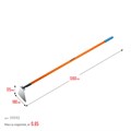 GRINDA PH-180 FIBER, 180 х 125 х 1360 мм, нержавеющая сталь, трапециевидный профиль, фибергласовый черенок, мотыга, PROLine (39592) 00020093025