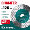 KRAFTOOL CHAMFER 125 мм (22.2 мм, 25х1.6 мм) Шлифовально-отрезной алмазный диск (36689-125) 00020248821