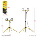 STAYER LED-MAX, 2 х 30 Вт, 6500 К, IP 65, 1.6 м, светодиодные прожекторы на штативе (56925-2-30) 00021577843