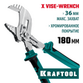 KRAFTOOL Vise-Wrench X, 180 мм, клещи переставные-гаечный ключ (22066) 00021978169