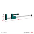 KRAFTOOL Grand-600/750, 600/750 мм, сжатие/распор, 600 кгс, глубина зажима 95 мм, корпусная струбцина (32240-60) 00022168053