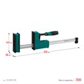 KRAFTOOL Grand-300/450, 300/450 мм, сжатие/распор, 600 кгс, глубина зажима 95 мм, корпусная струбцина (32240-30) 00022602235