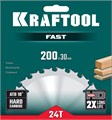 KRAFTOOL Fast, 200 х 30 мм, 24Т, пильный диск по дереву (36950-200-30) 00023394770