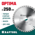 KRAFTOOL Optima, 250 х 30 мм, 40Т, пильный диск по дереву (36951-250-30) 00023395046